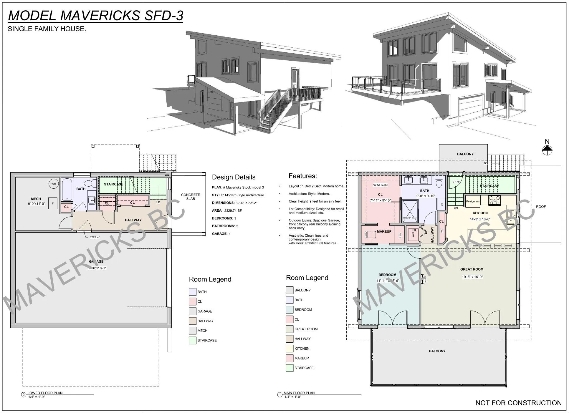 Westwood — floor plans and design sheet